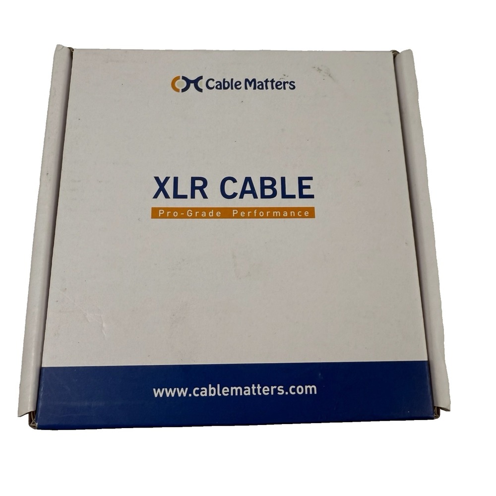 Cable Matters XLR Cable 6.3mm to XLR M-M Balanced Cable 15' Pro Grade Brand New